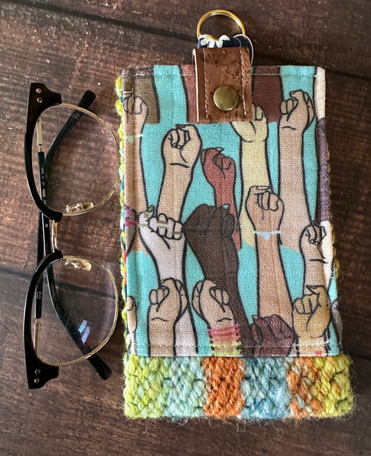 Resist and Woven Wool Padded Glasses Case