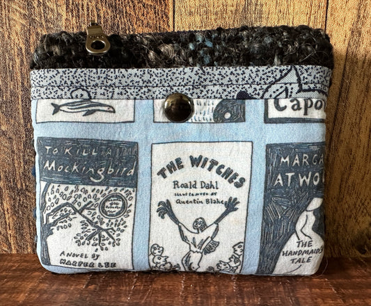 Banned Books and Handwoven Wool Simple Zipper Wallet
