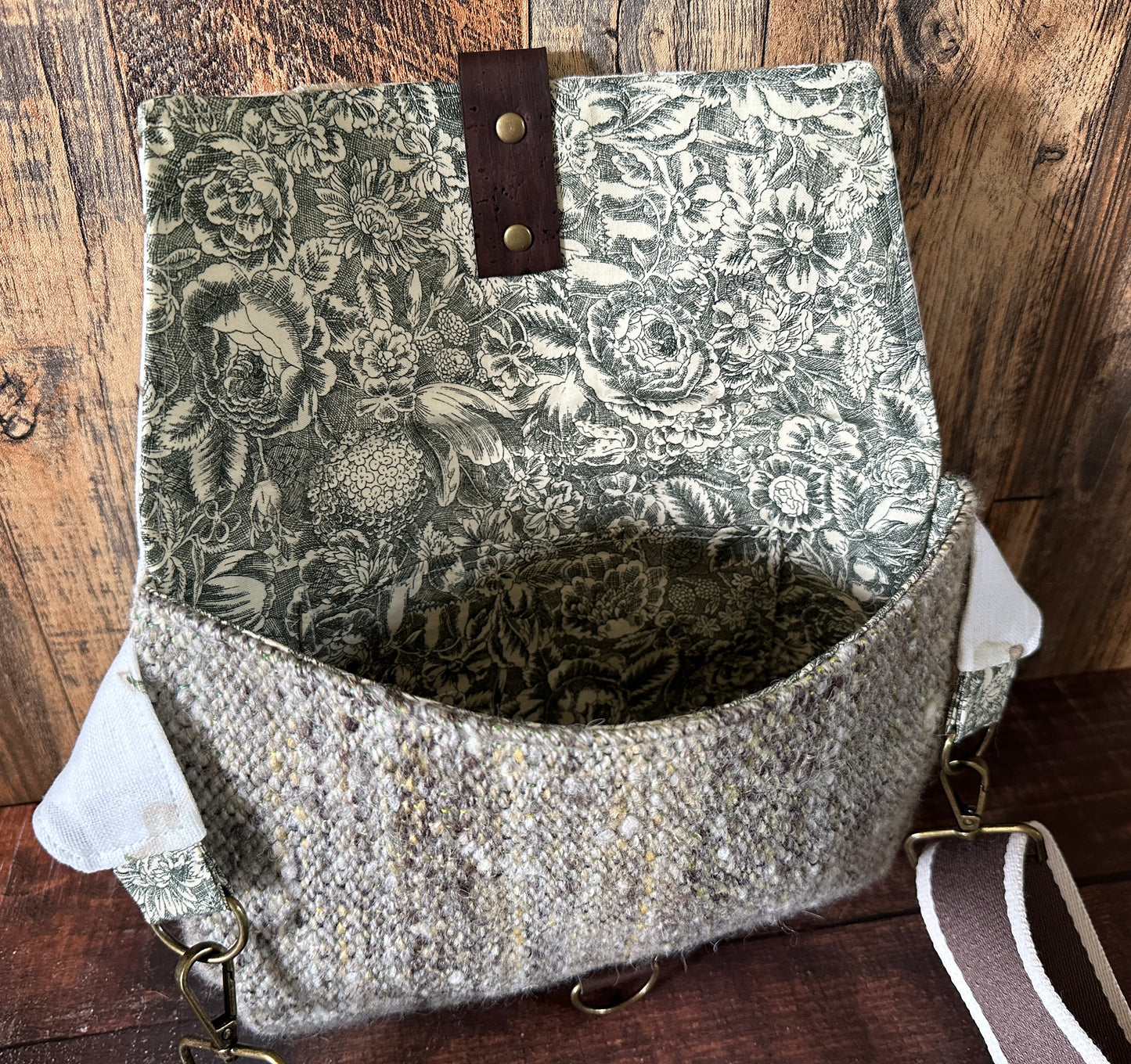 Wyrmling Dragons and Woven Wool Crossbody Sling Bag