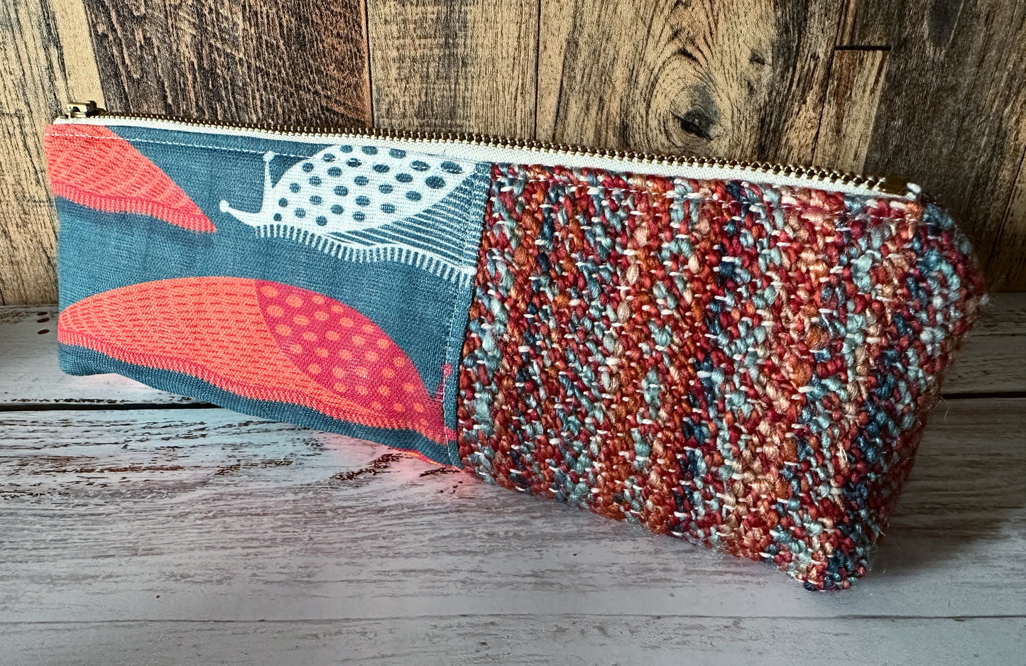 Slug Parade with Handwoven Wool Long and Lean Zipper Bag