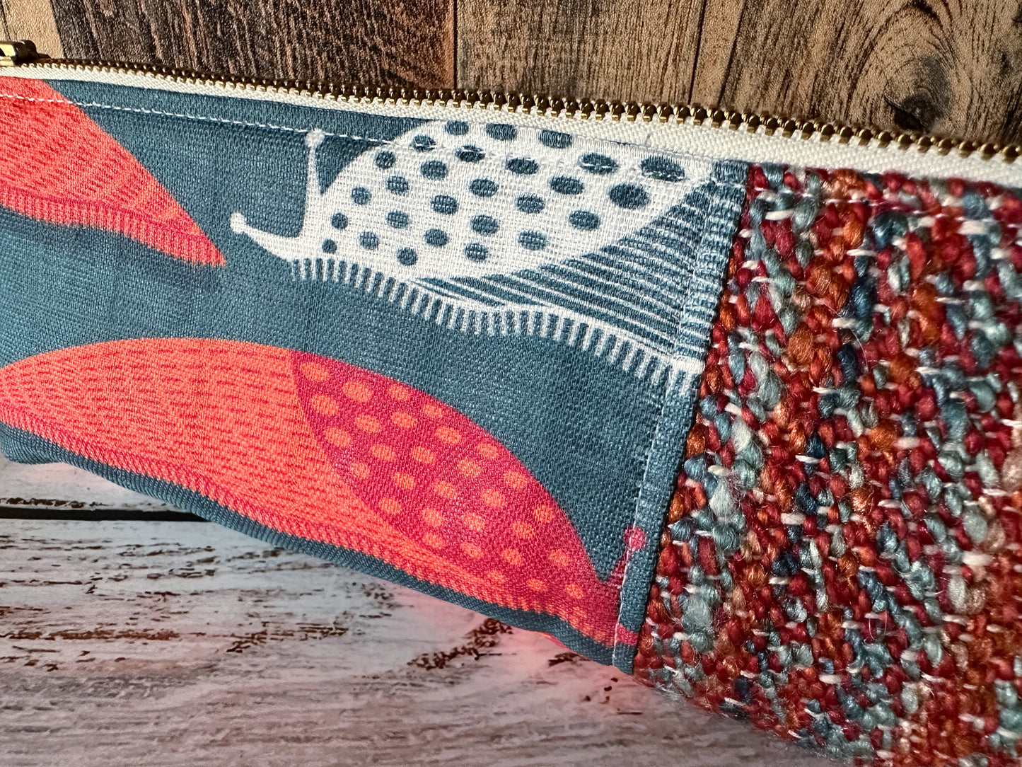 Slug Parade with Handwoven Wool Long and Lean Zipper Bag