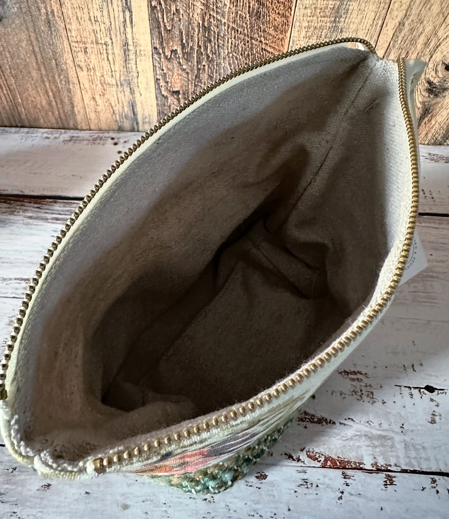 Glam Birds of Prey & Handwoven Wool Small Open Wide Bag