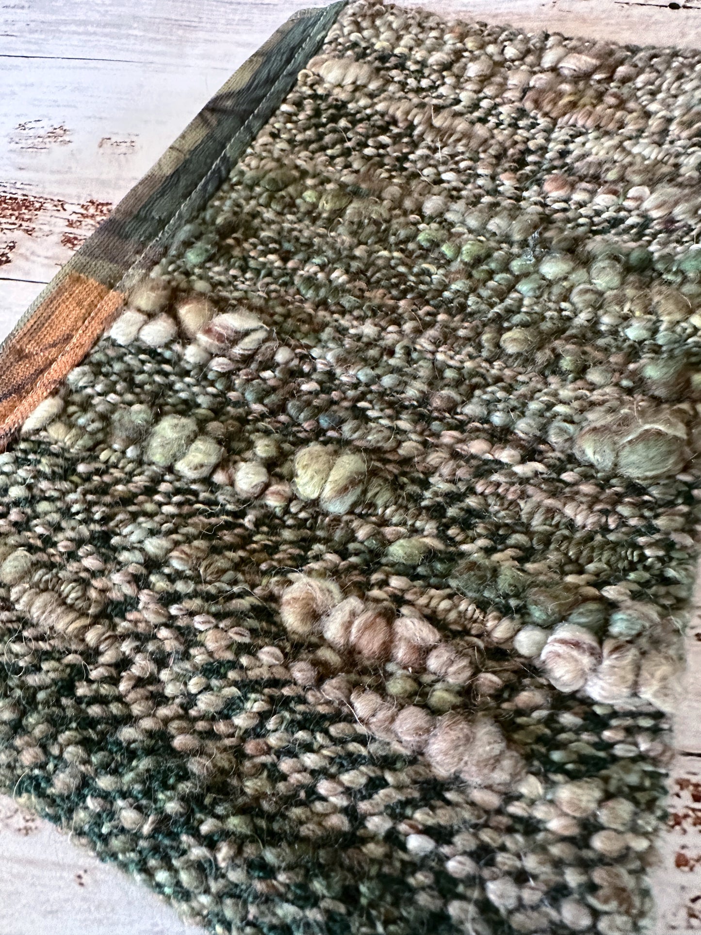 Spring Forest with Handwoven Mohair Adjustable A5 Journal Cover
