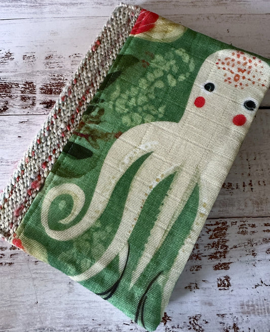 Octopus Garden with Handwoven Mohair Adjustable A5 Journal Cover