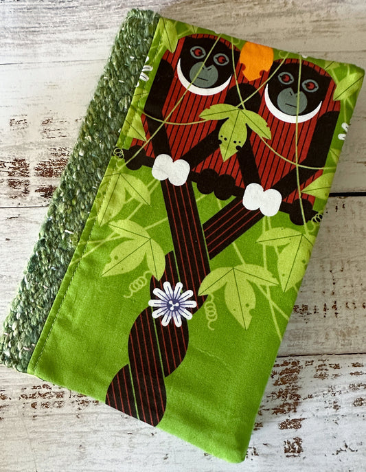 Monkey Love with Handwoven Mohair Adjustable A5 Journal Cover