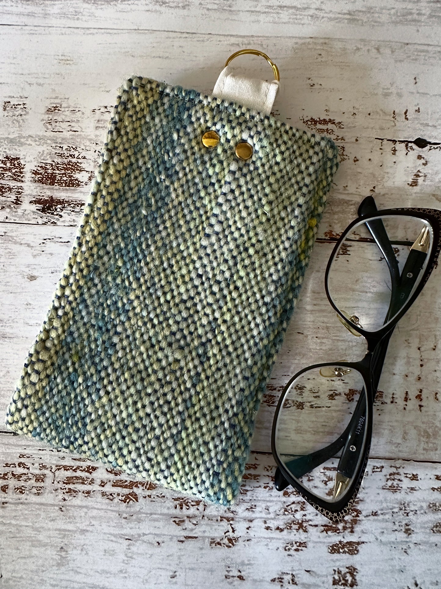 Chickens and Woven Wool Padded Glasses Case