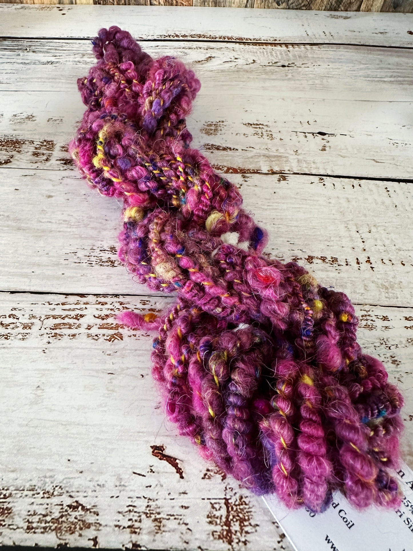 Handspun Art Yarn, Core and Coil Spun
