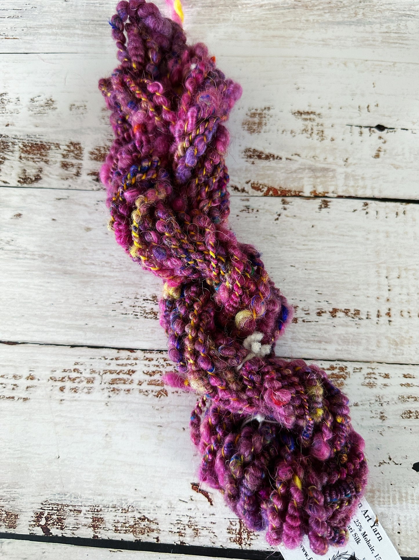 Handspun Art Yarn, Core and Coil Spun
