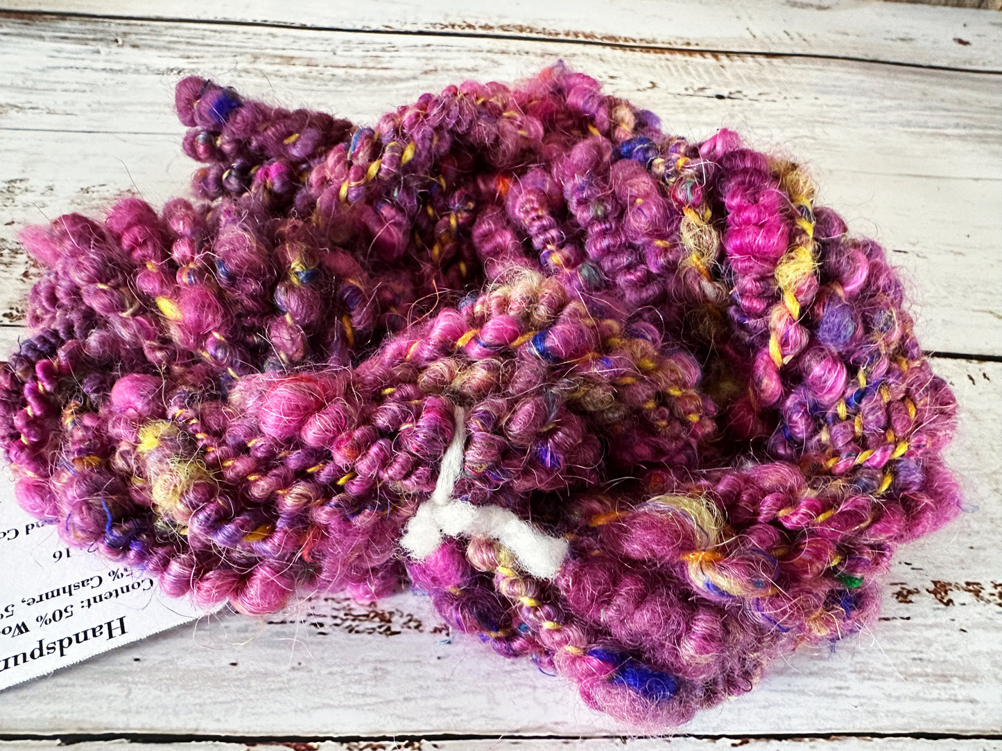 Handspun Art Yarn, Core and Coil Spun