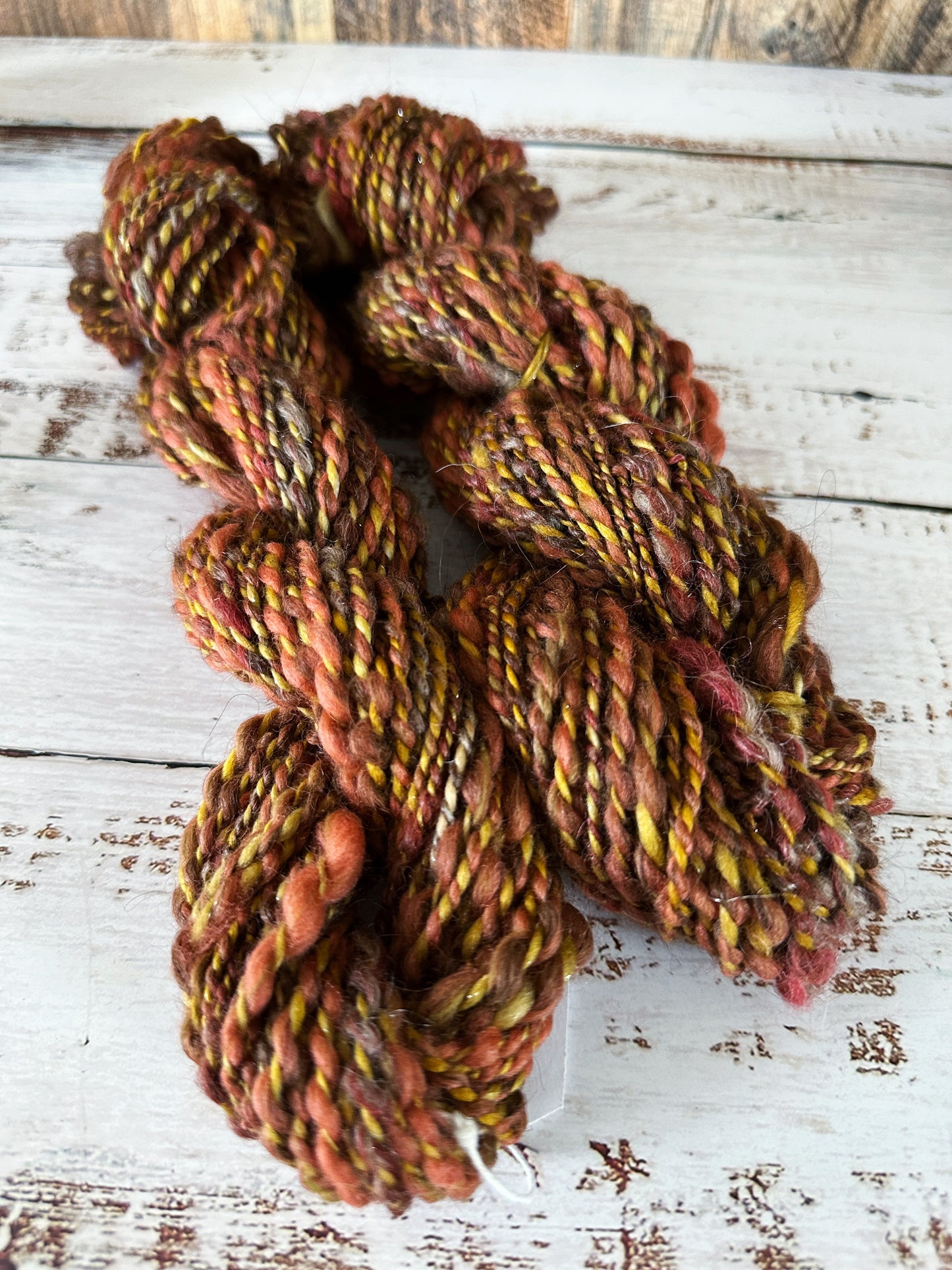 Handspun Art Yarn, Thick and Thin, 2 PLY