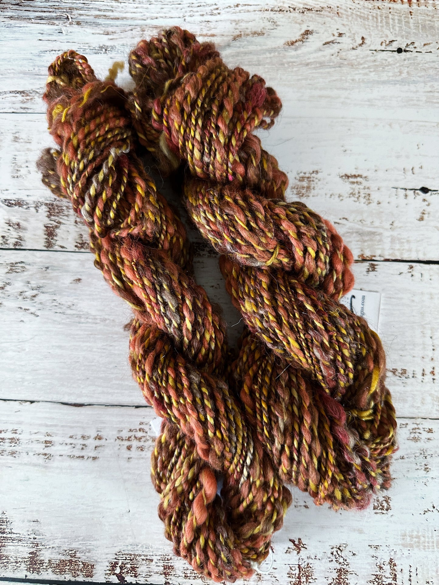 Handspun Art Yarn, Thick and Thin, 2 PLY