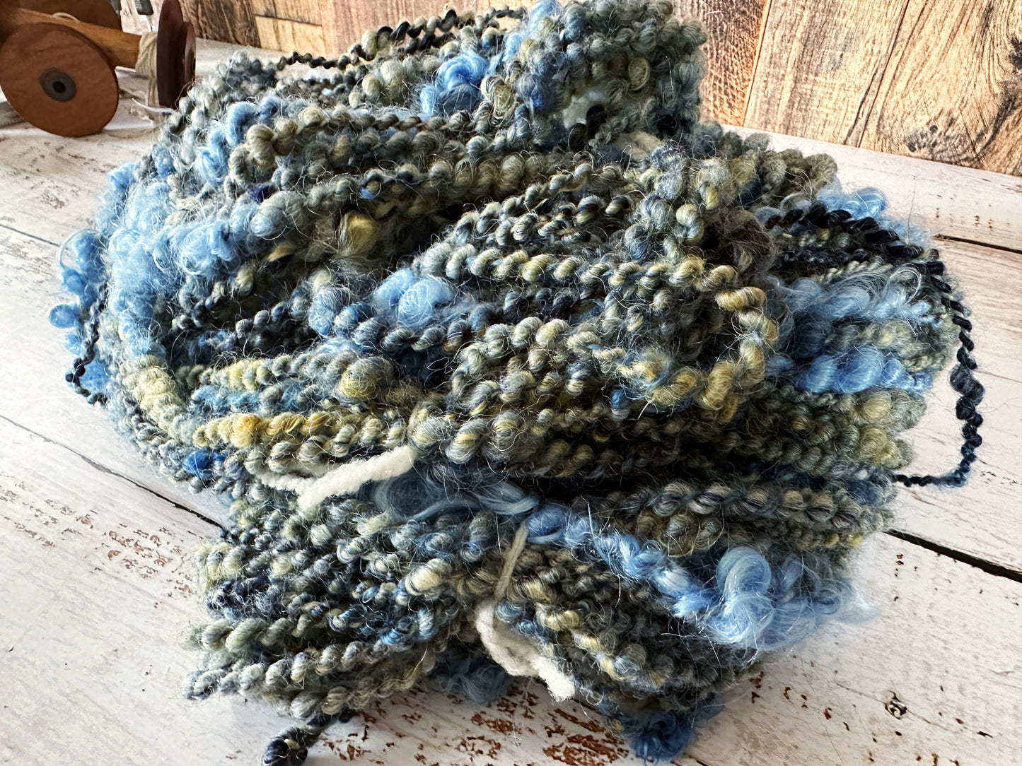 Handspun Art Yarn, Core, Lock, and Coil Spun