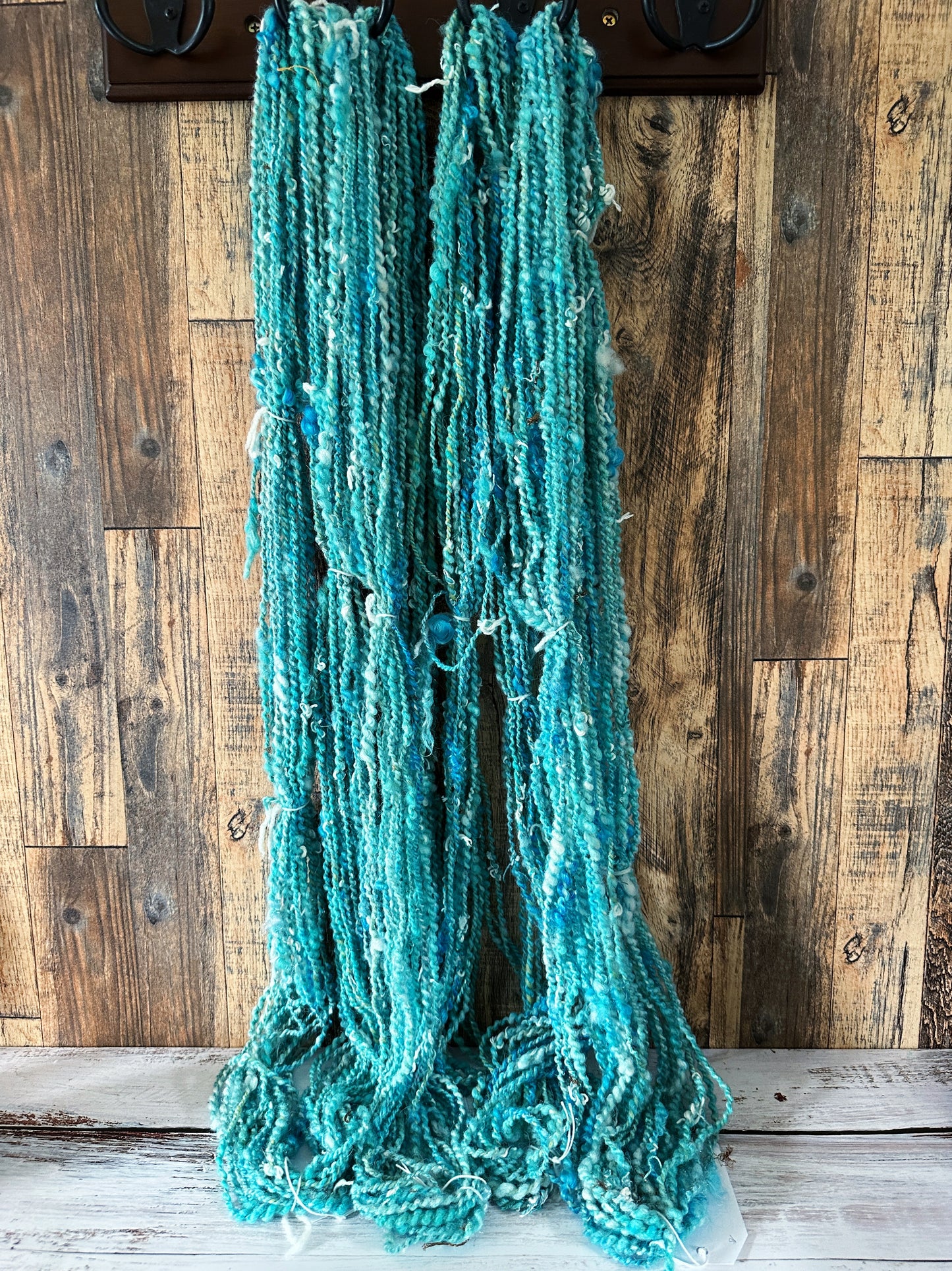 Handspun Art Yarn, Core, Thick and Thin, Coils, 2 PLY