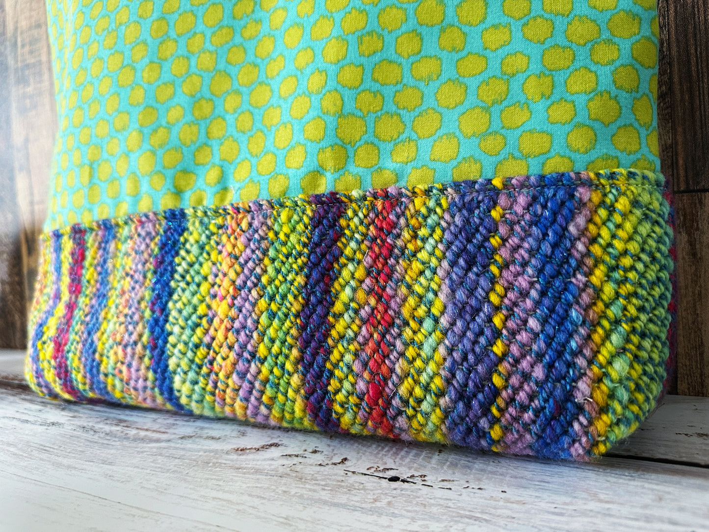 Abstract Birds with Handwoven Wool Extra Large Tote
