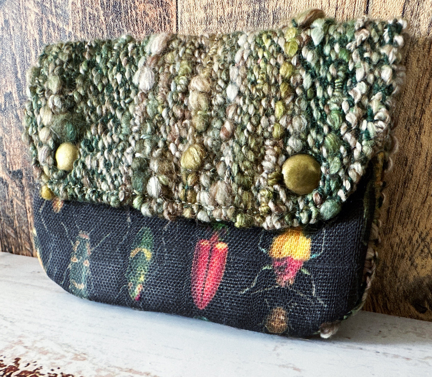 Rainbow of Scarabs & Woven Wool Simple Card Wallet
