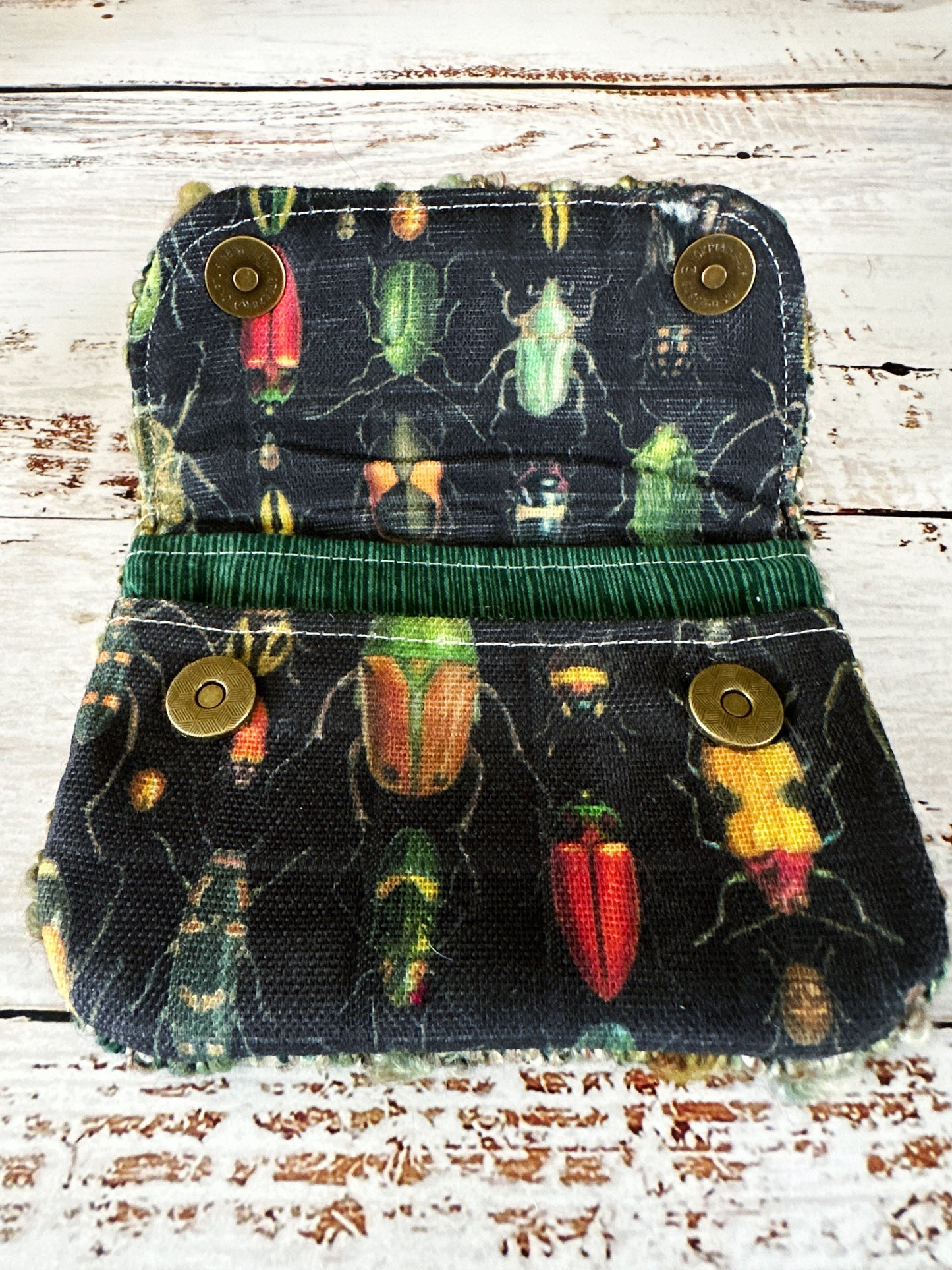 Rainbow of Scarabs & Woven Wool Simple Card Wallet