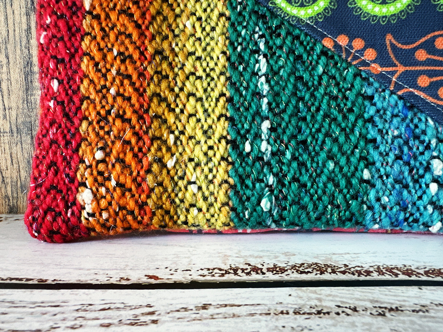Llama Parade with Handwoven Wool Grab and Go Zipper Bag