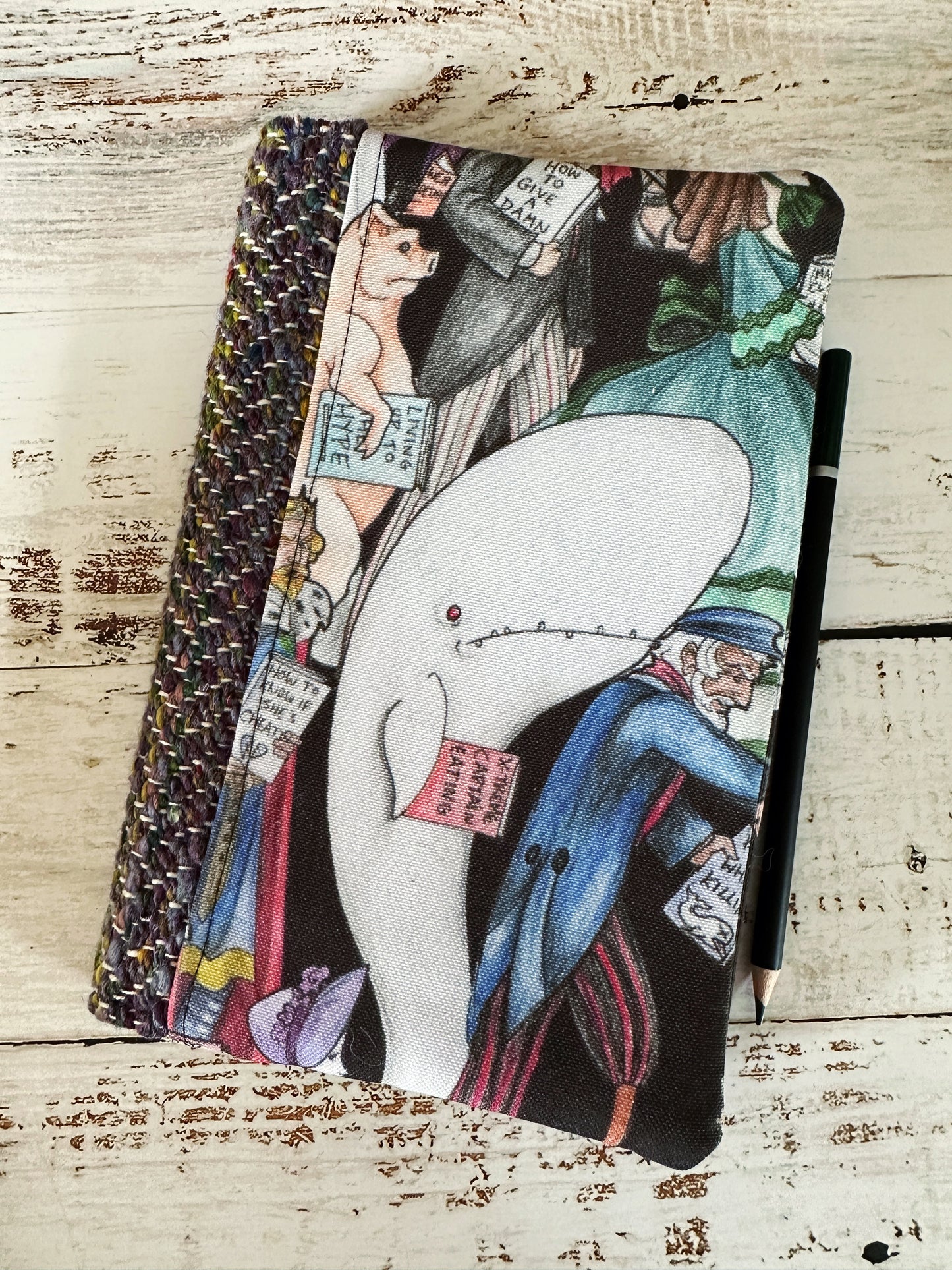 Help Desk with Handwoven Wool Adjustable A5 Journal Cover for Book Lovers