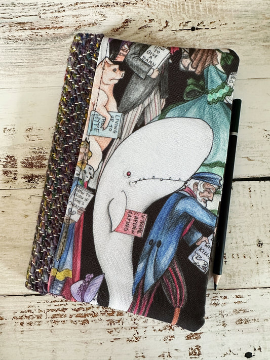 Help Desk with Handwoven Wool Adjustable A5 Journal Cover for Book Lovers