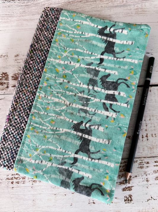 Wild Horses with Handwoven Wool Adjustable A5 Journal Cover