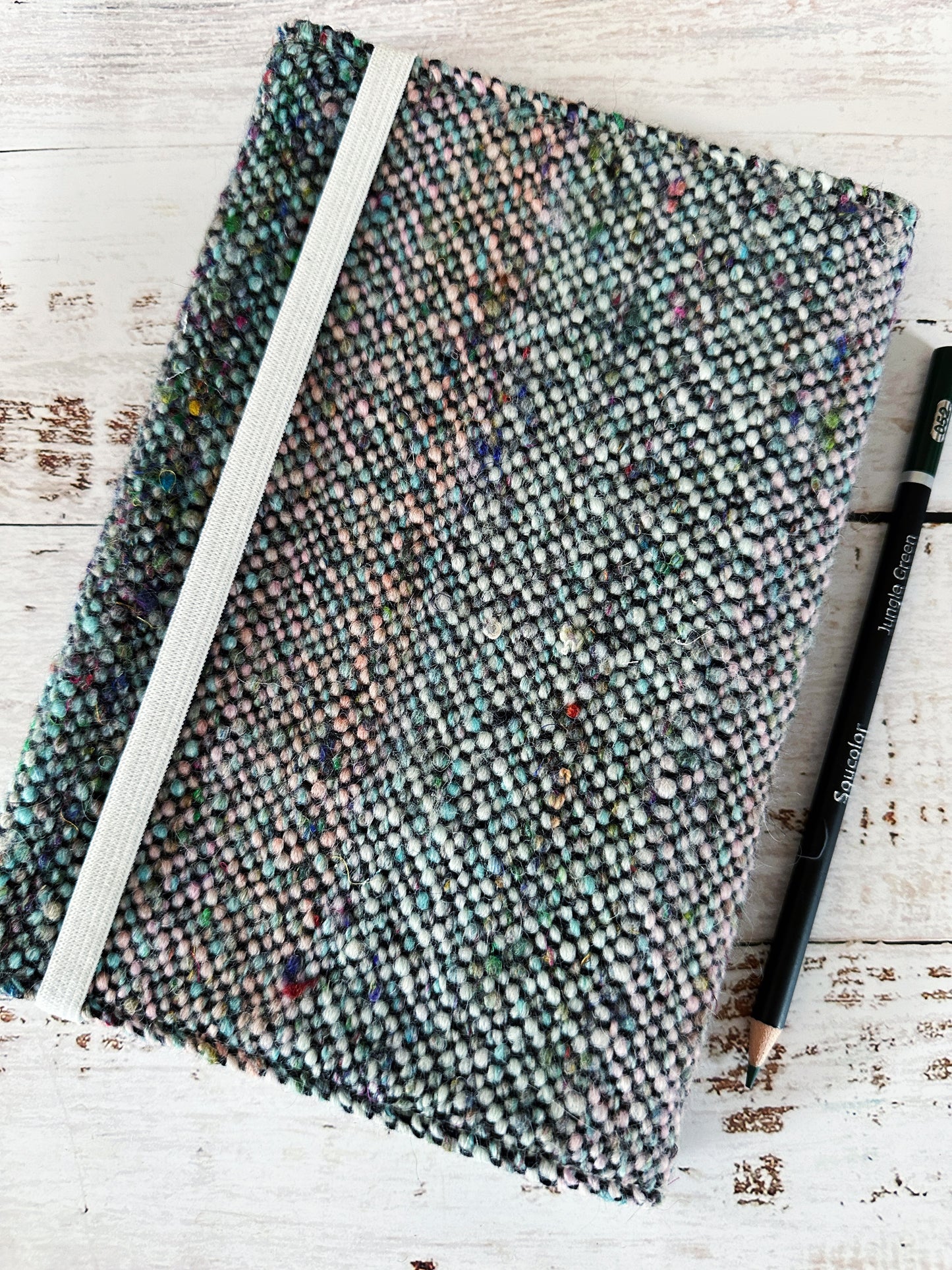 Wild Horses with Handwoven Wool Adjustable A5 Journal Cover