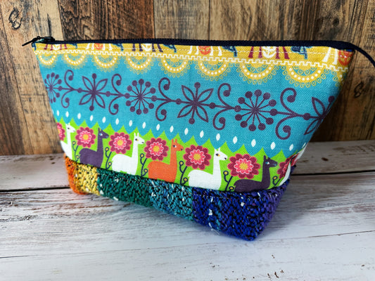 Llama Parade & Handwoven Wool Medium Open Wide Bag