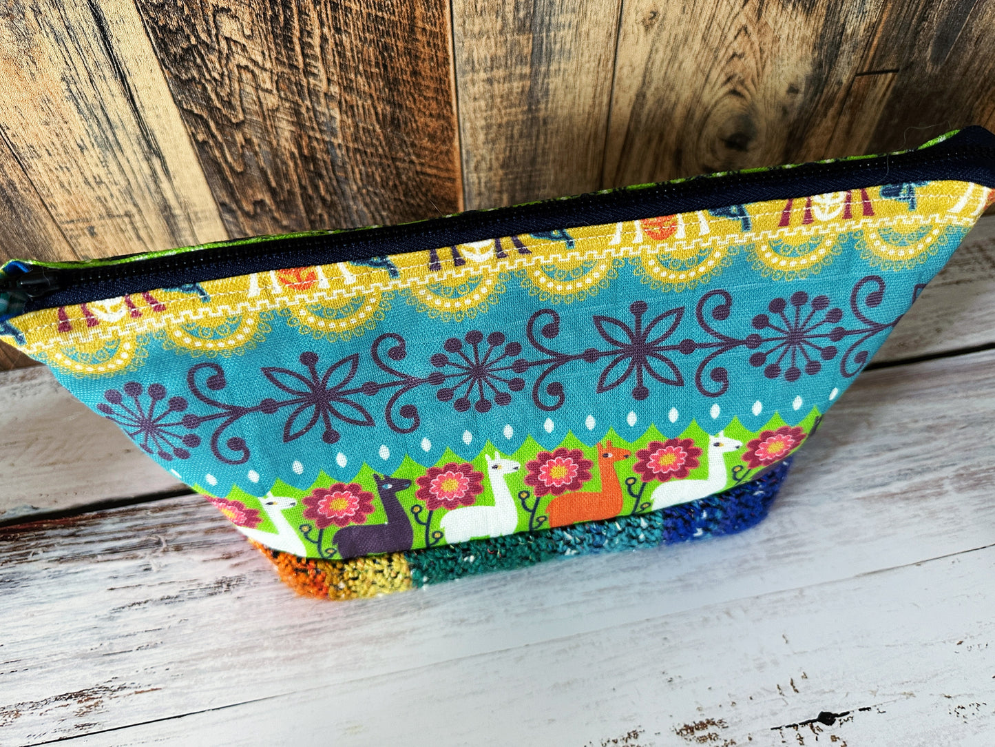 Llama Parade & Handwoven Wool Medium Open Wide Bag