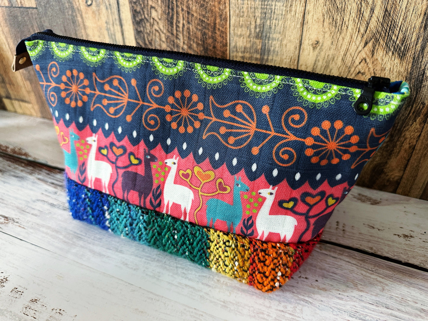 Llama Parade & Handwoven Wool Medium Open Wide Bag