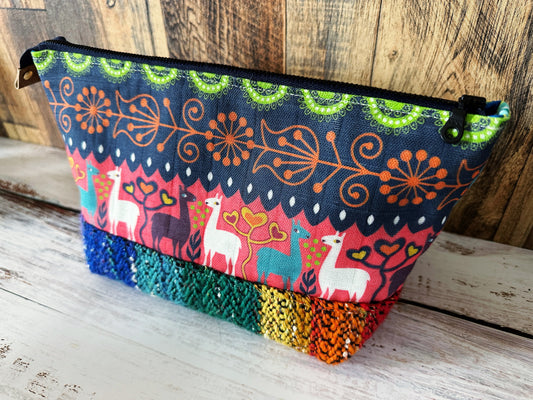 Llama Parade & Handwoven Wool Medium Open Wide Bag