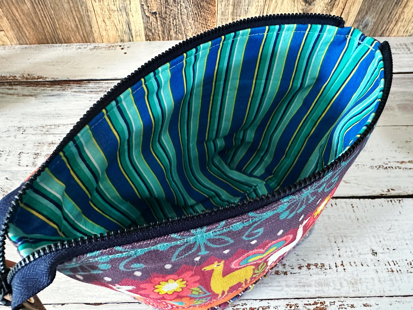 Llama Parade & Handwoven Wool Small Open Wide Bag
