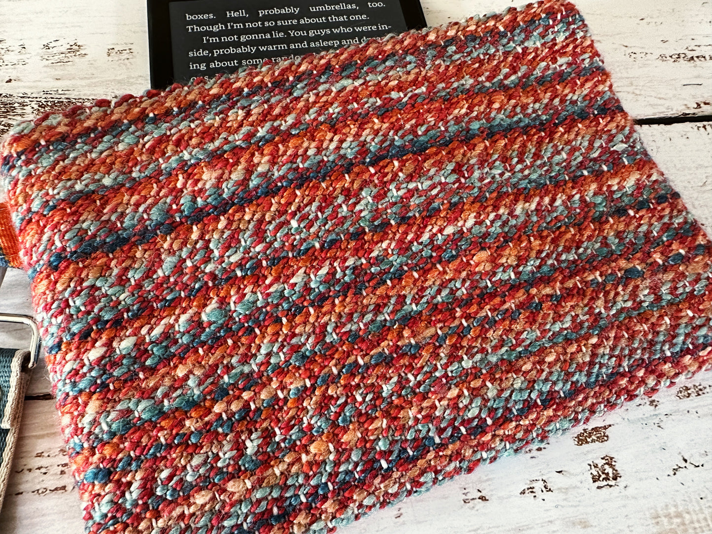 Slug Parade & Handwoven Wool Double Zipper Clutch, Perfect for E Readers