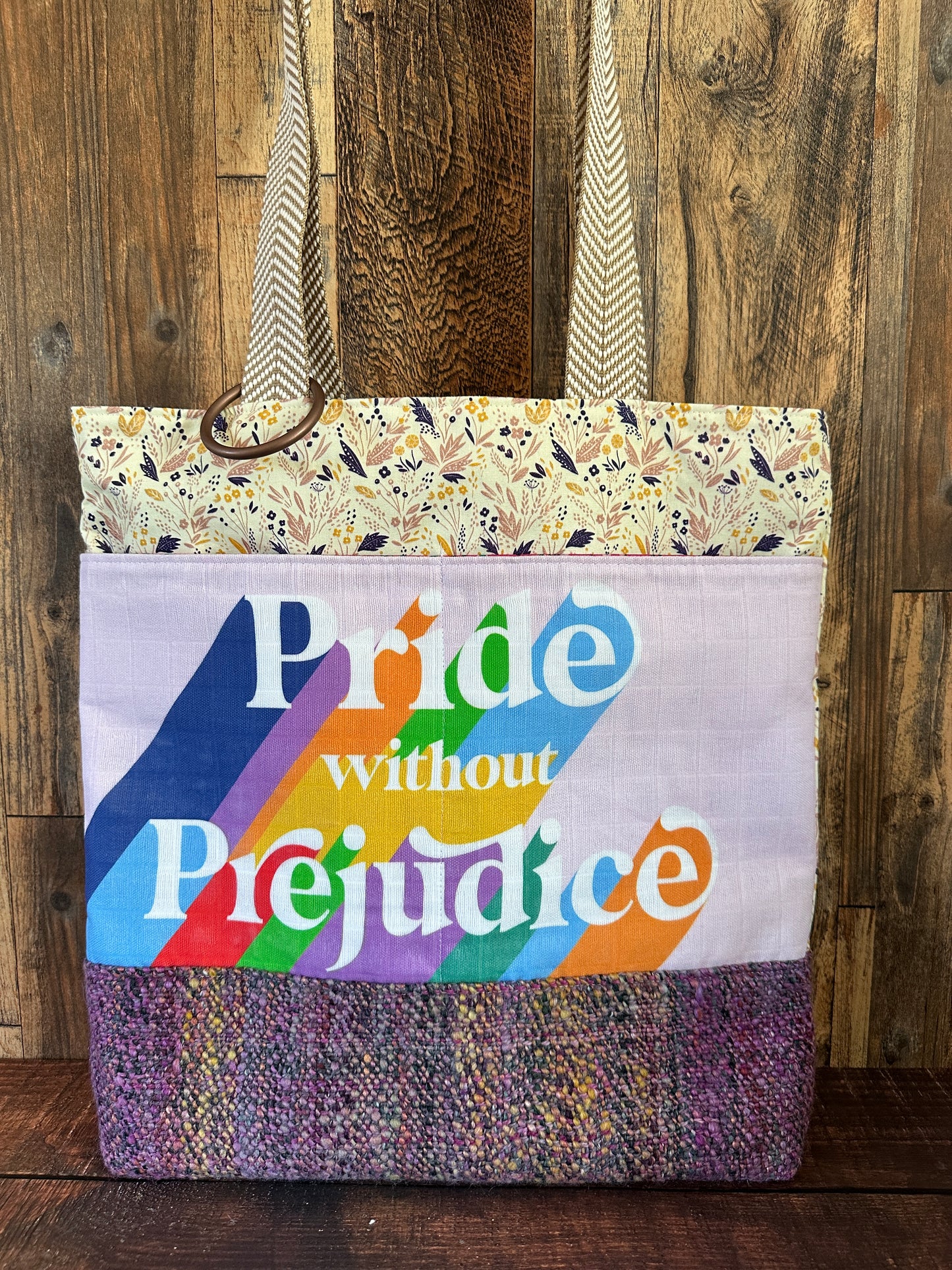 Pride without Prejudice with Handwoven Wool Extra Large Tote
