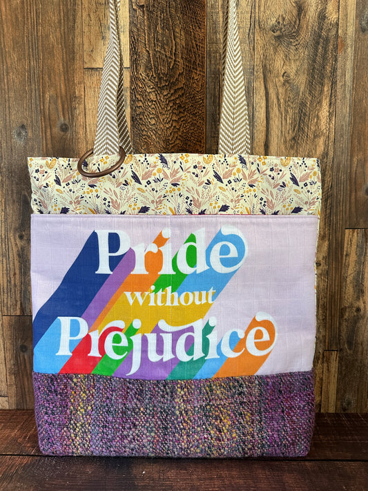 Pride without Prejudice with Handwoven Wool Extra Large Tote