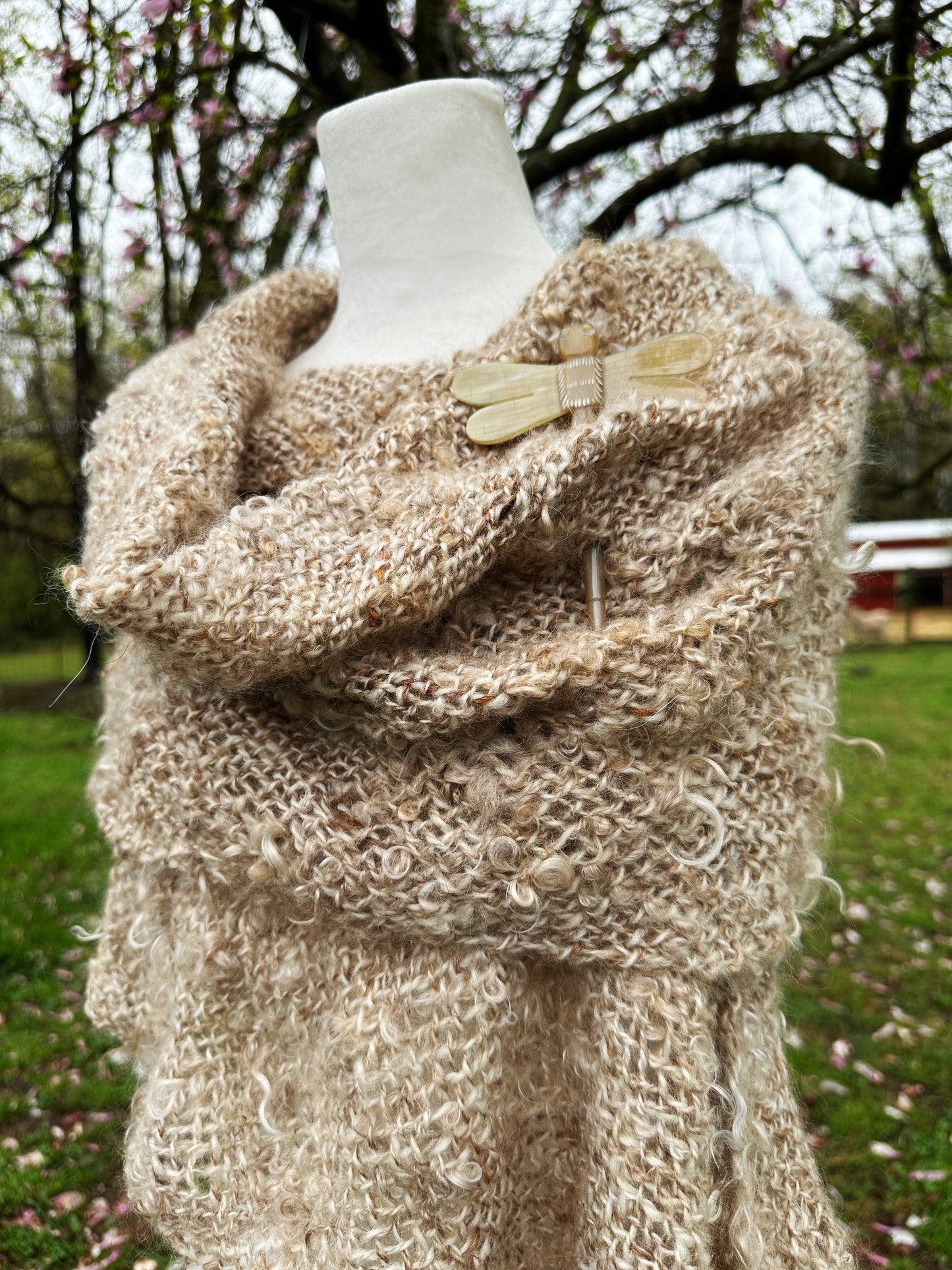 One Forgets to Savor the Familiar ~ Handspun & Handwoven Shawl