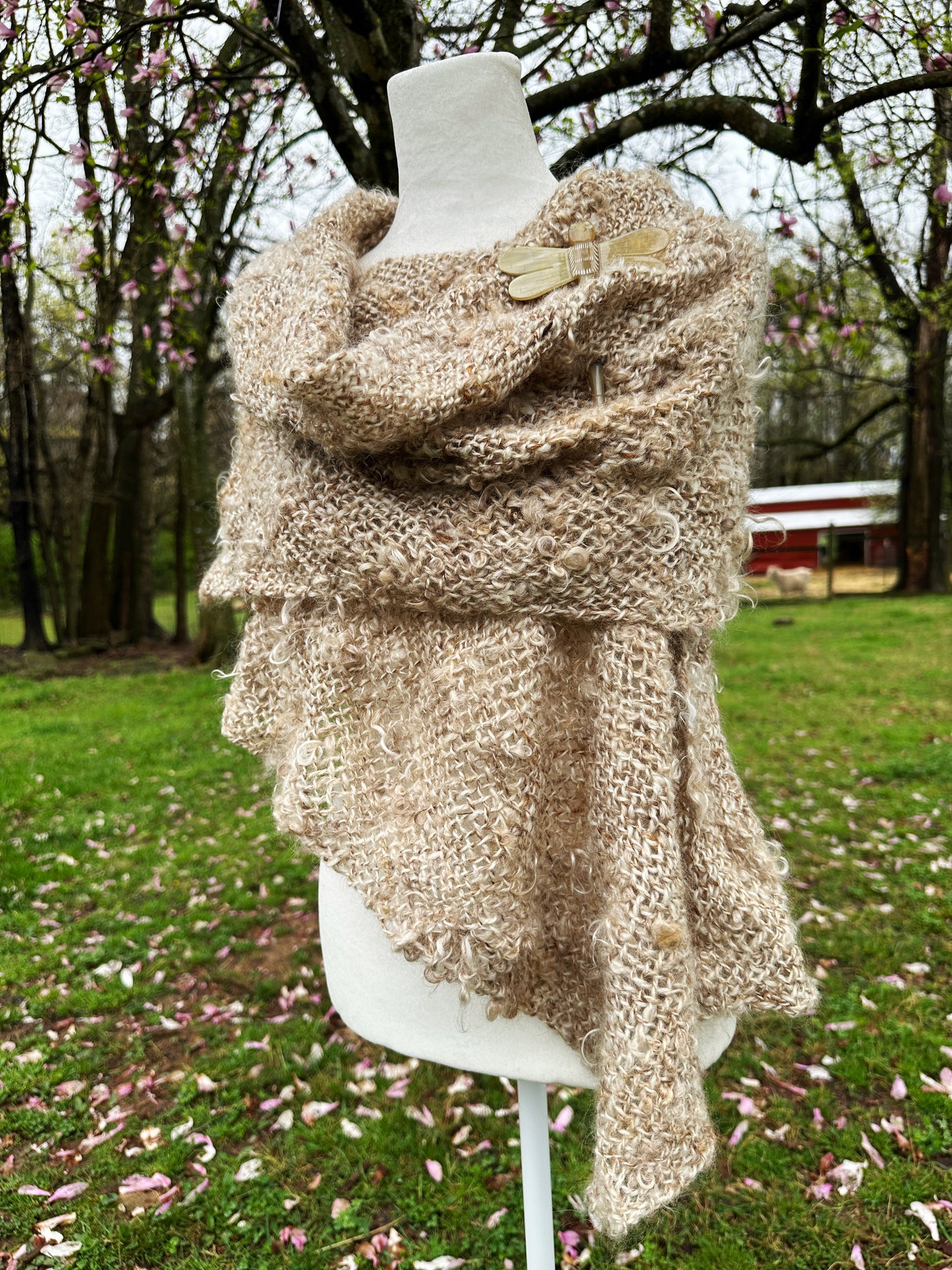 One Forgets to Savor the Familiar ~ Handspun & Handwoven Shawl