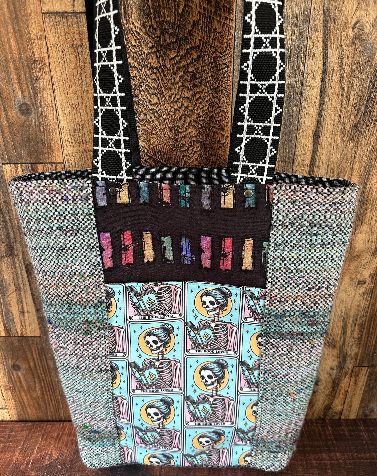 The Book Lover Tarot and Woven Wool Double Pocket Large Tote Bag