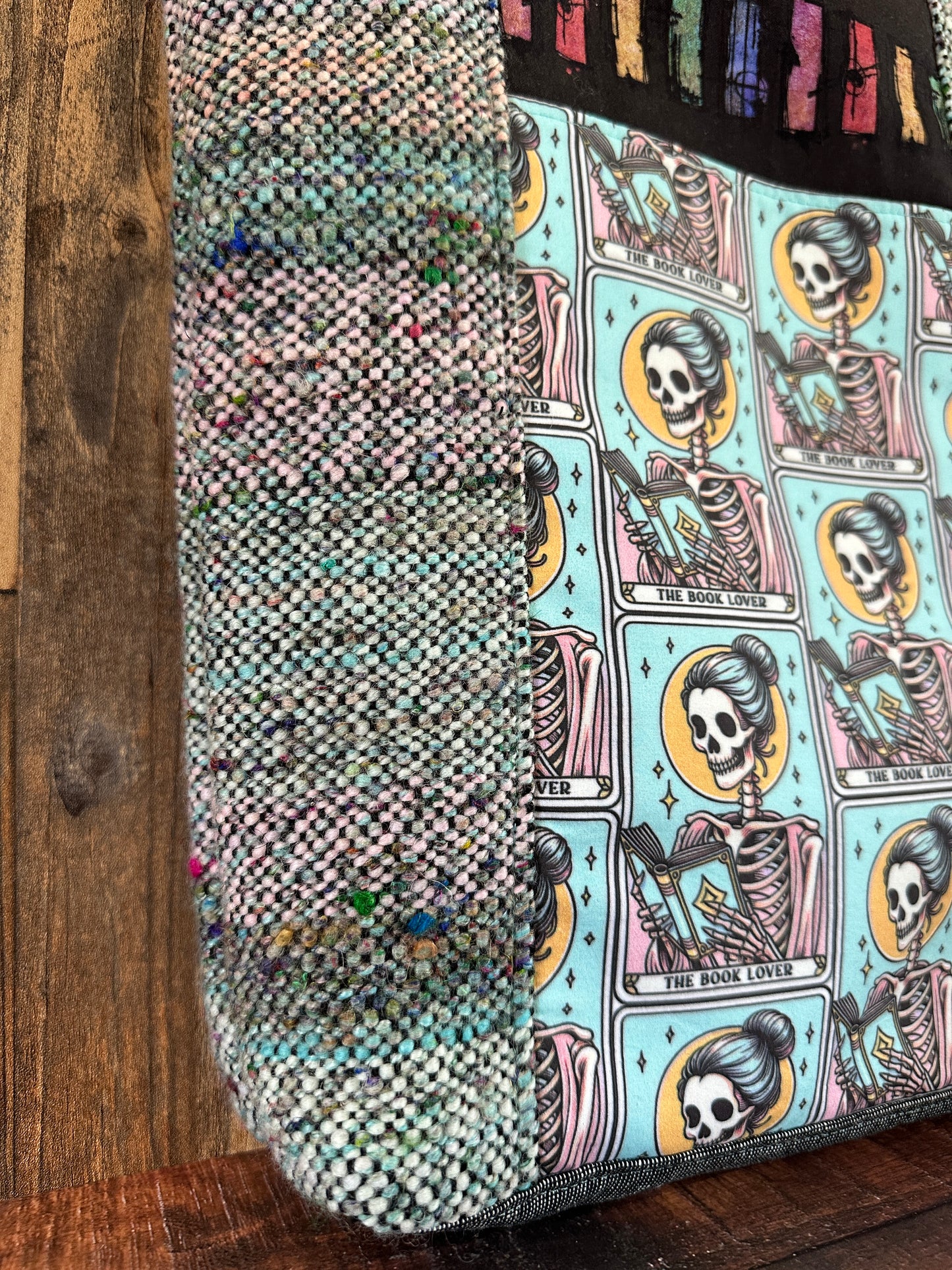 The Book Lover Tarot and Woven Wool Double Pocket Large Tote Bag