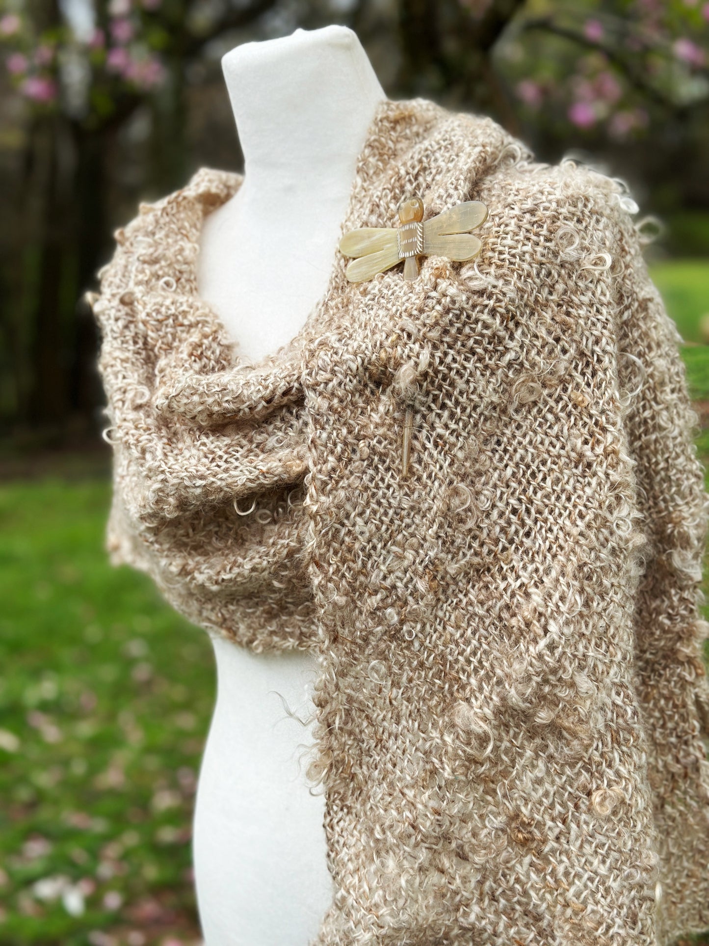 One Forgets to Savor the Familiar ~ Handspun & Handwoven Shawl