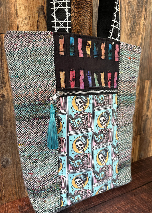 The Book Lover Tarot and Woven Wool Double Pocket Large Tote Bag