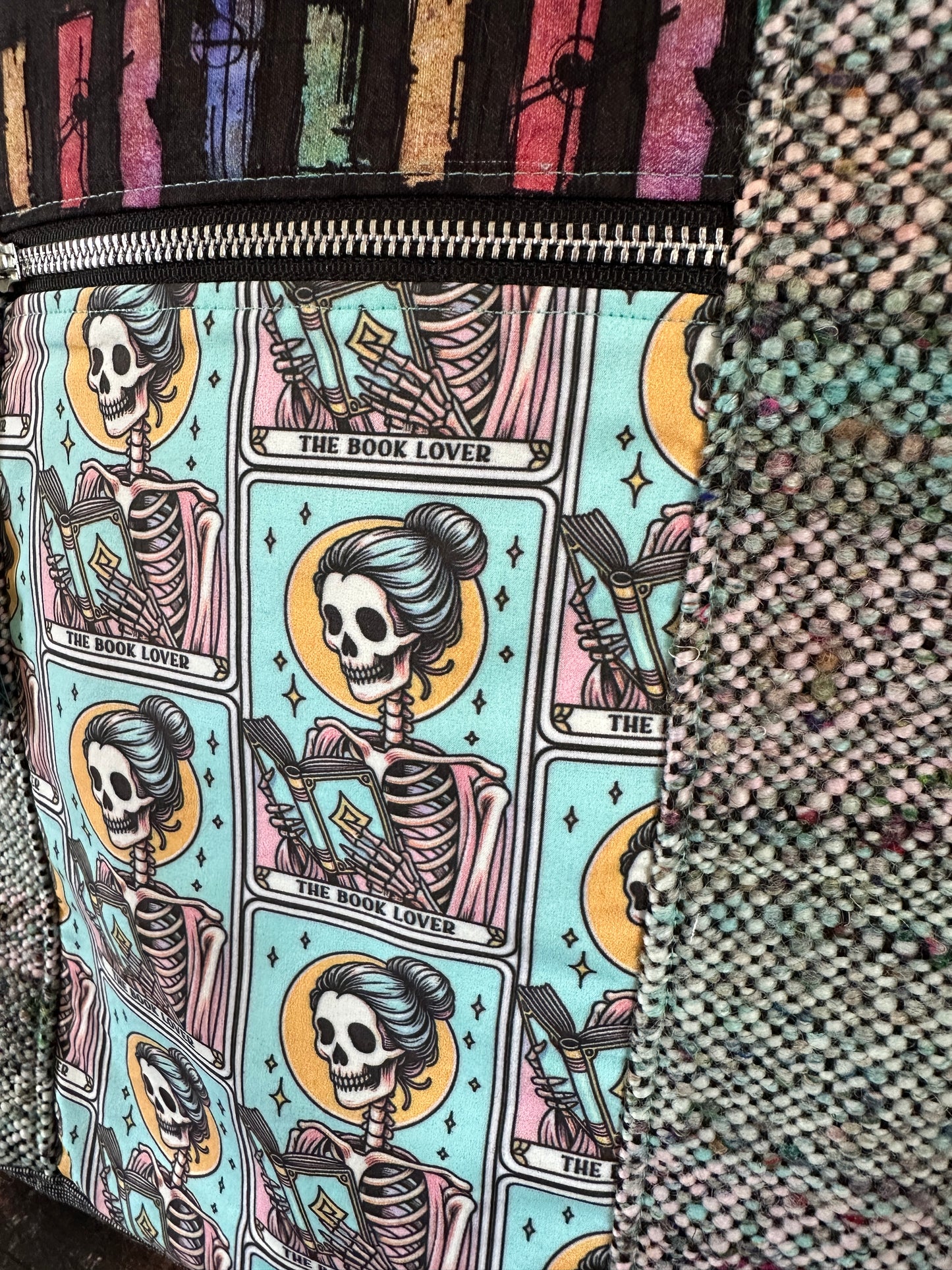 The Book Lover Tarot and Woven Wool Double Pocket Large Tote Bag