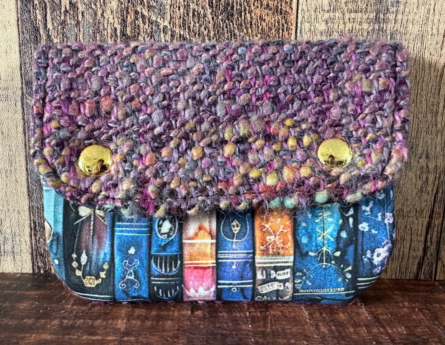 Book Dreams Handwoven Wool Simple Card Wallet