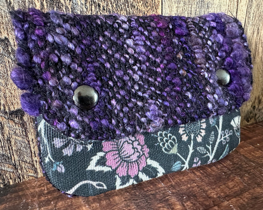 Pollinator Dragons Handwoven Wool Simple Card Wallet