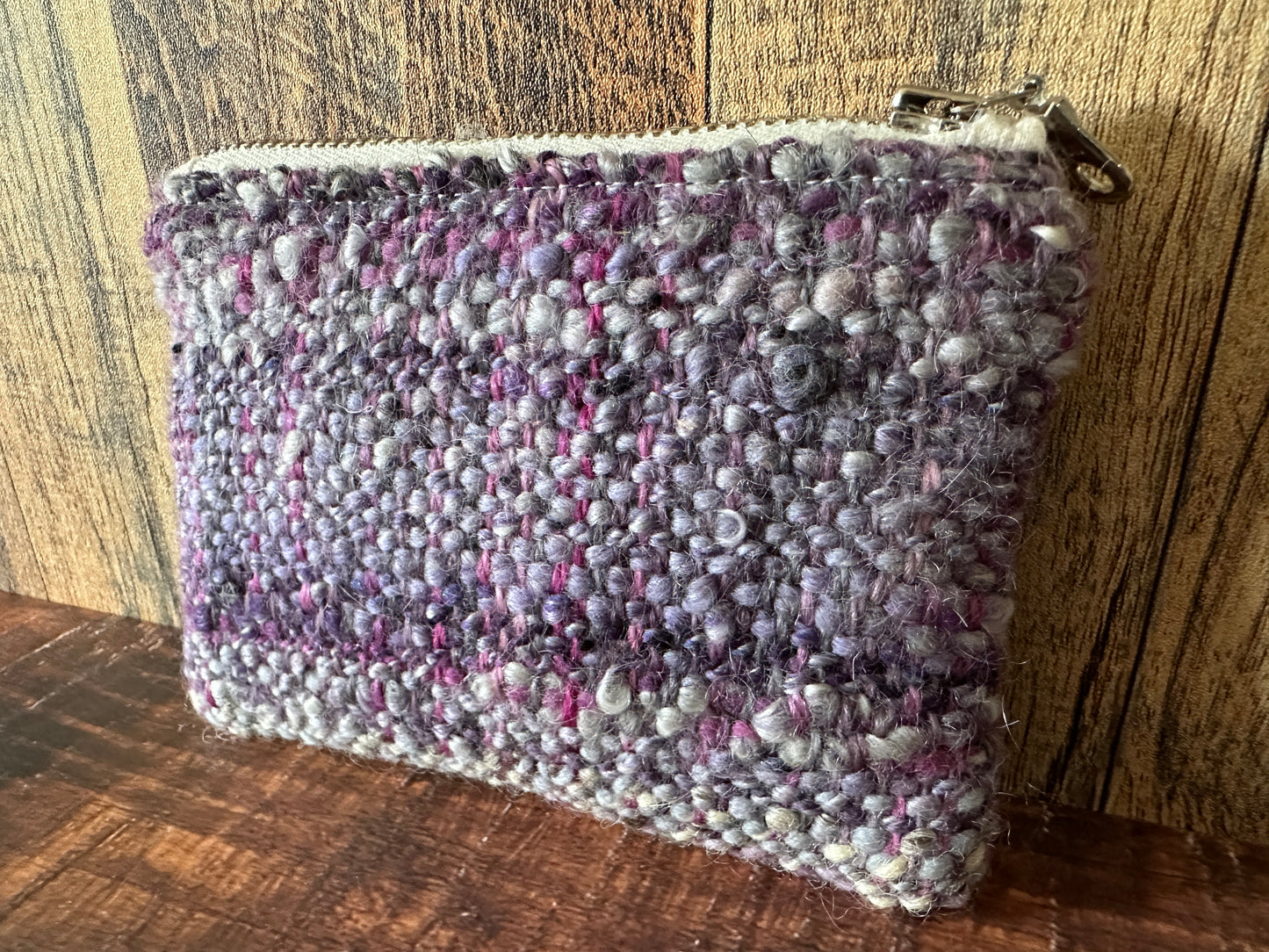 Dolphins and Whales Handwoven Wool Simple Zipper Wallet