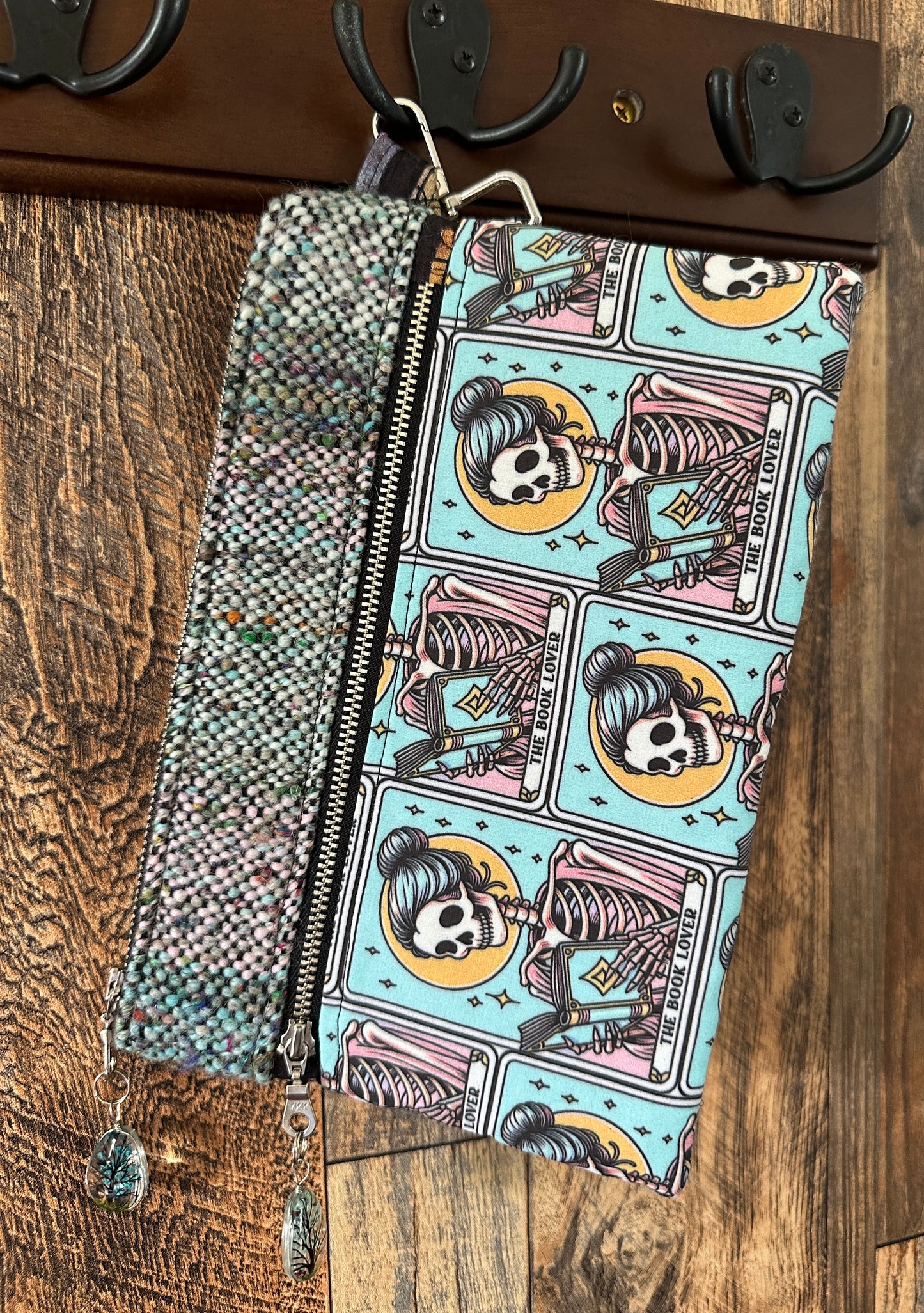 The Book Lover Tarot Double Zipper Clutch~ Perfect for E-Readers