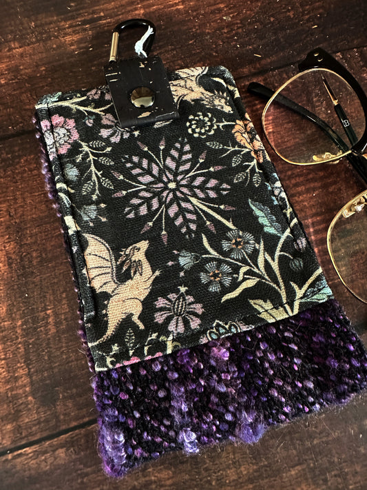 Pollinator Dragons and Woven Wool Padded Glasses Case