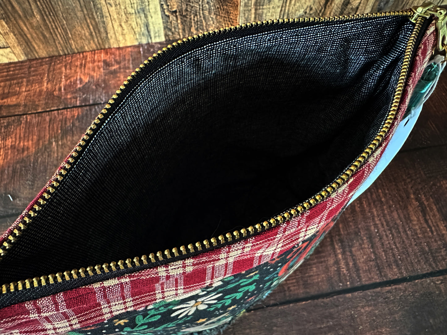 Cutie Cryptids and Woven Wool Cosmetic or Zipper Bag
