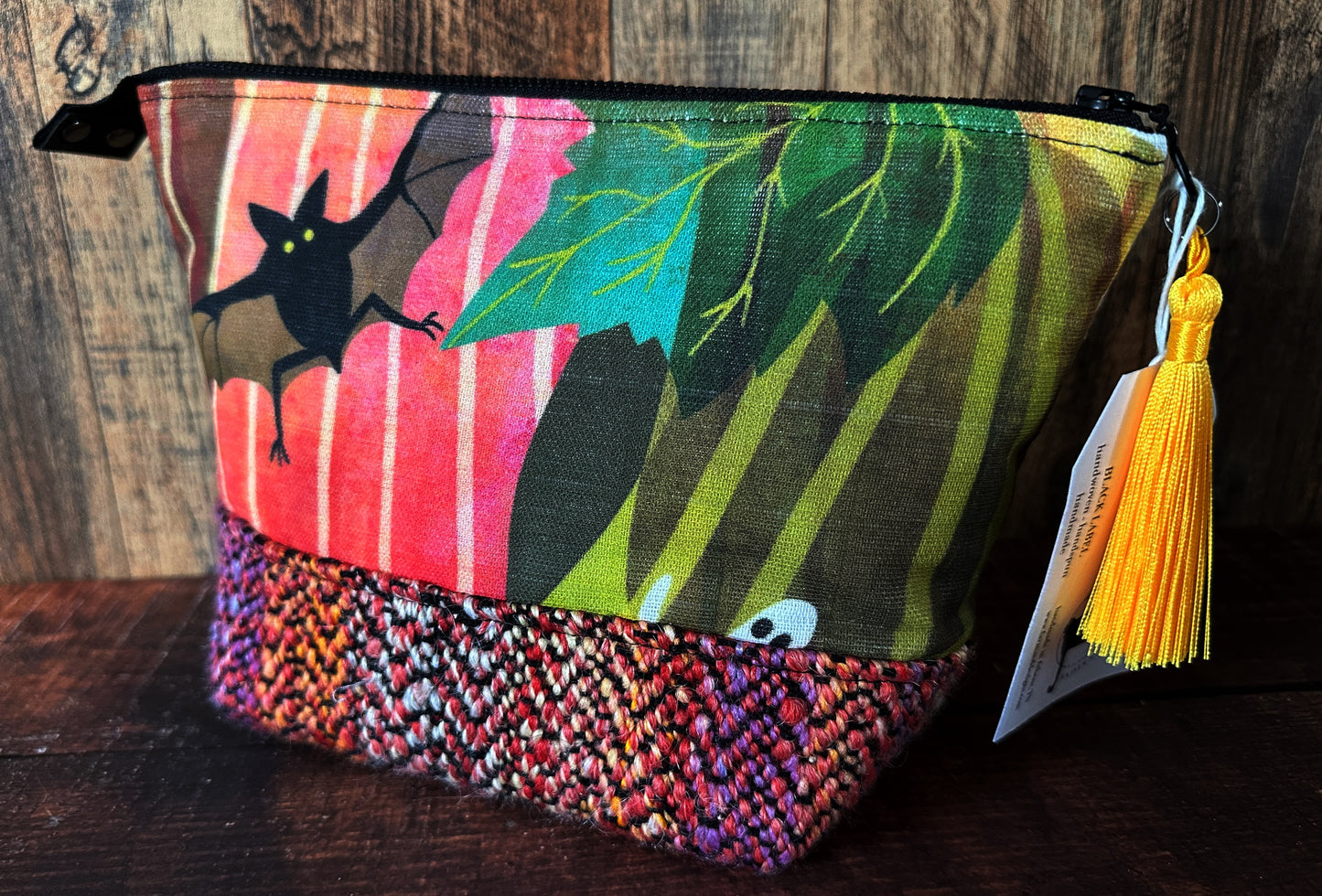 Haunted Pumpkin Patch and Woven Wool Small Open Wide Bag