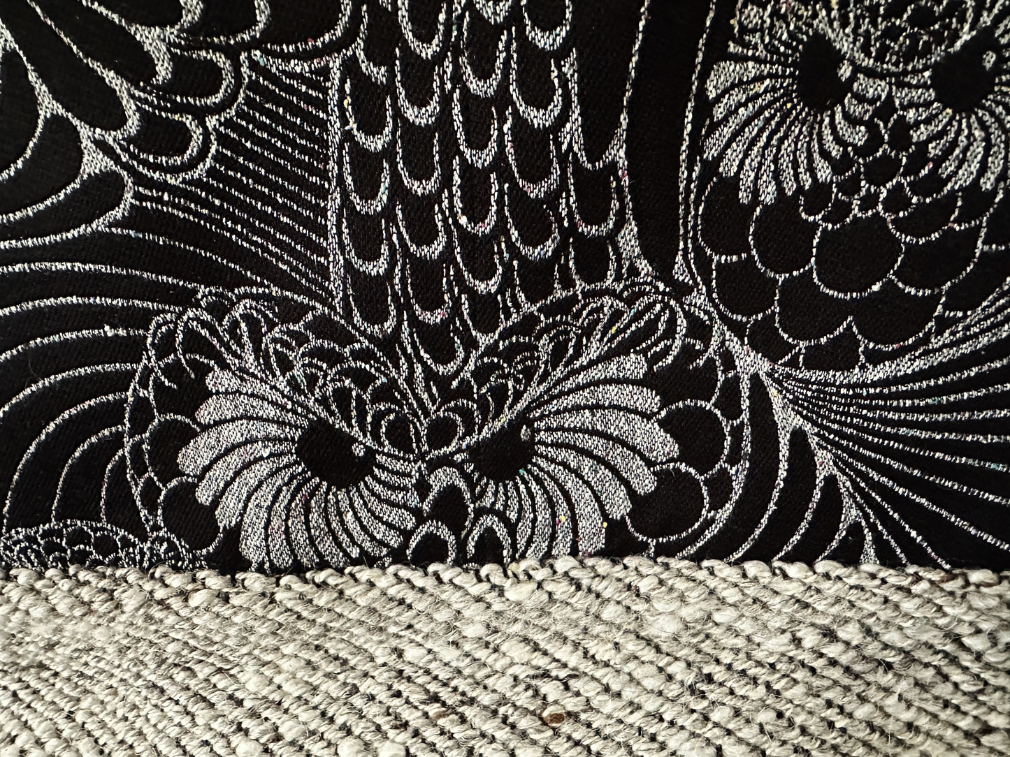 Silver Owls & Handwoven Wool Extra Large Tote