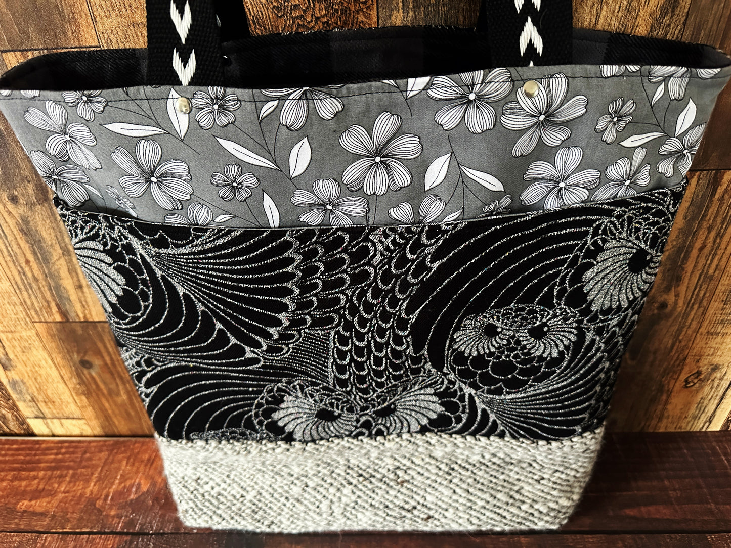 Silver Owls & Handwoven Wool Extra Large Tote