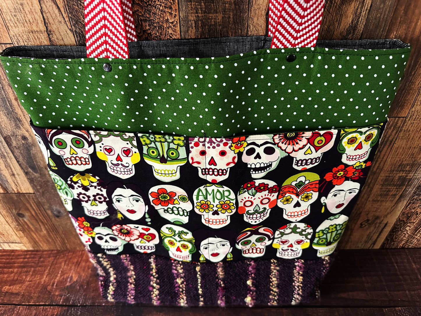 Frida and Calavera & Handwoven Wool Extra Large Tote